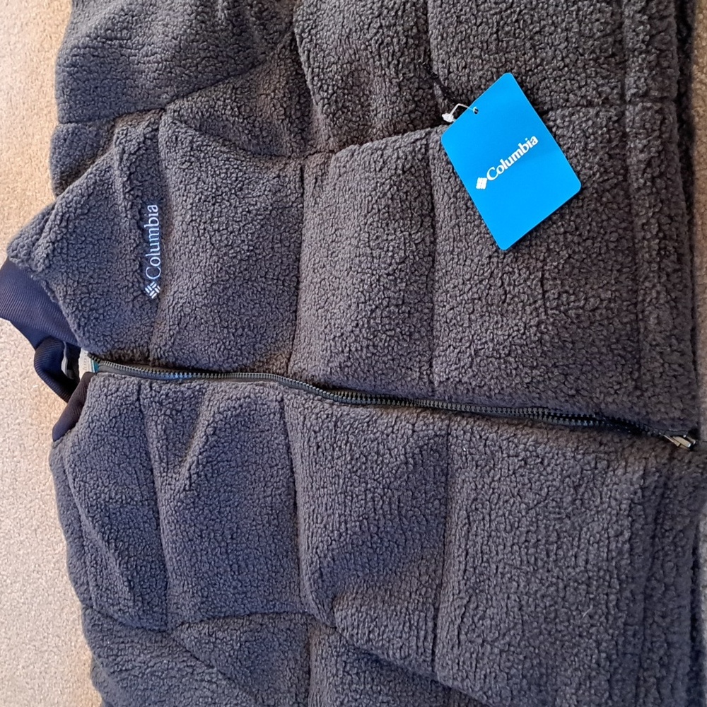 Columbia Gray Sherpa Jacket LG - Picture 11 of 11